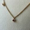 0.72ct Ruby 18K YG Round Bezel Chain Necklace - Image 5