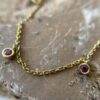 0.72ct Ruby 18K YG Round Bezel Chain Necklace - Image 3