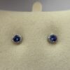 0.79ct Tanzanite & Diamond 18K WG Halo Stud Earrings - Image 6