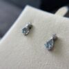 1.15ct Aquamarine & Diamond 14K WG Drop Earrings - Image 7