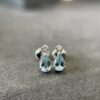 1.15ct Aquamarine & Diamond 14K WG Drop Earrings - Image 4