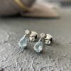 1.15ct Aquamarine & Diamond 14K WG Drop Earrings - Image 2