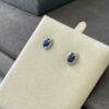 1.96ct Blue Sapphire & Diamond 18K WG Halo Point Stud Earrings - Image 9