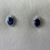 1.96ct Blue Sapphire & Diamond 18K WG Halo Point Stud Earrings - Image 8