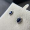 1.96ct Blue Sapphire & Diamond 18K WG Halo Point Stud Earrings - Image 7