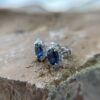 1.96ct Blue Sapphire & Diamond 18K WG Halo Point Stud Earrings - Image 5