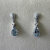 1.90ct Aquamarine & Diamond 14K WG Drop Hanging Earrings - Image 8