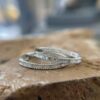 0.602ct Baguette Diamond 18K WG Oval Channel Hoop Earrings - Image 2