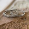 0.602ct Baguette Diamond 18K WG Oval Channel Hoop Earrings - Image 8