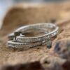 0.602ct Baguette Diamond 18K WG Oval Channel Hoop Earrings - Image 7